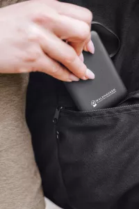 Powerbank 92x64mm, black, 5000mAh