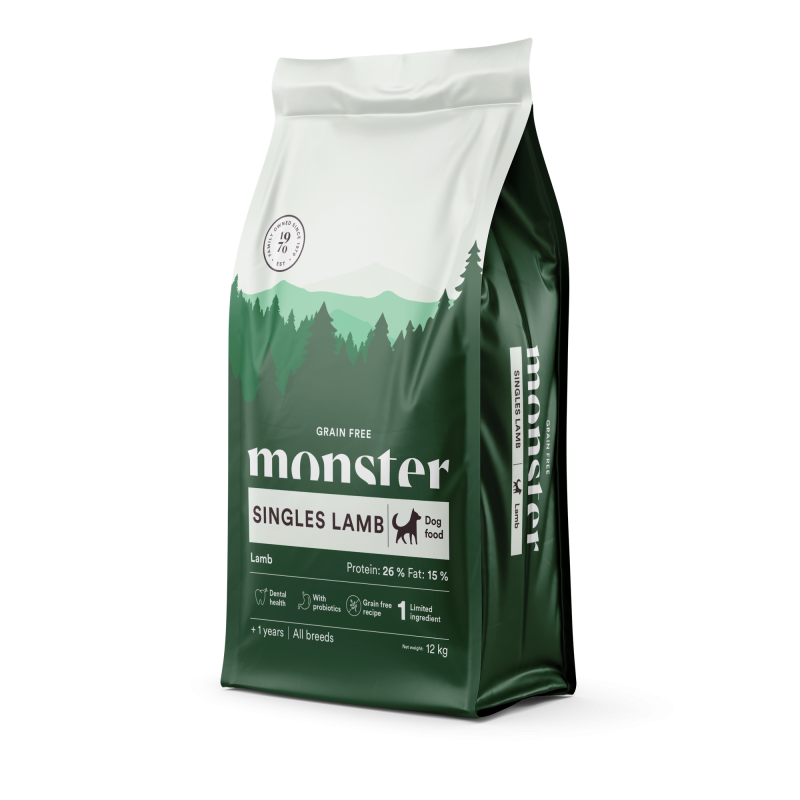 Monster Dog GF Singles Lamb 12Kg
