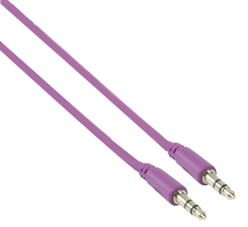 3.5mm AUX tele-kabel stereo 1m lila