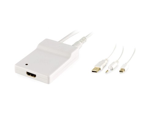 Mini DP+USB+Toslink till HDMI adapter