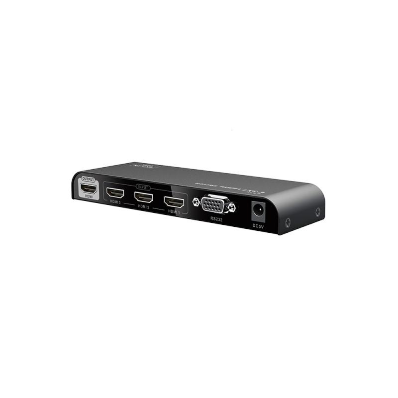 HDMI-switch 3:1 RS232 4K
