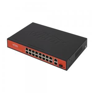 Wi-Tek PS518G CCTV-switch 16 portar 10/100 PoE+ 2x GE Uplink 1x SFP, extended range