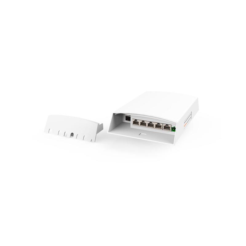 Wi-Tek PS306GF-O-DC utomhus POE-matad nätverksswitch 1xGE POE 60W in, 4xGE POE ut