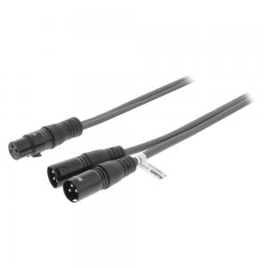 1x Female keepdrum YC029 XLR Split-Kabel Y-Adapter XLR 3-polig 2x Male