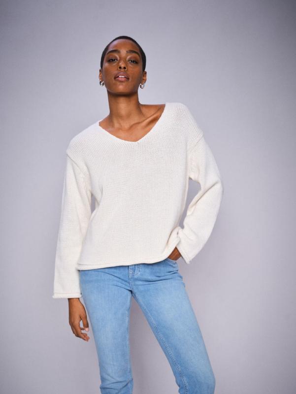 MOS MOSH BINE V-NECK KNIT