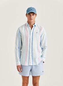 MORRIS LINEN STRIPE SHIRT