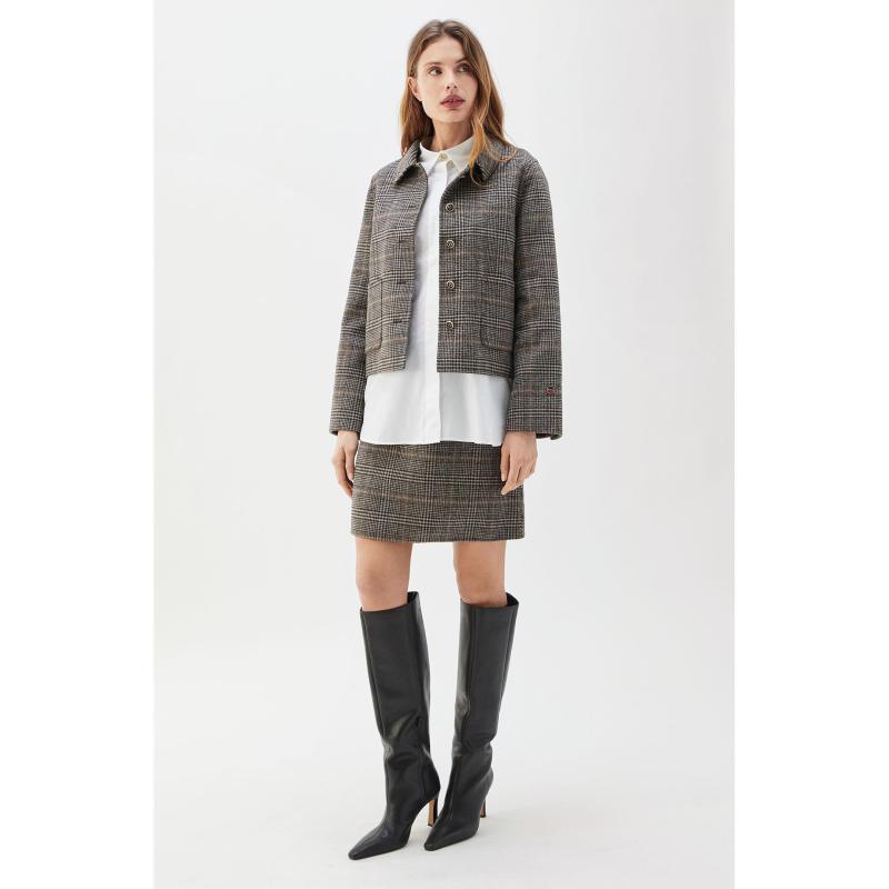 BUSNEL MATHILDE CHECKED JACKET