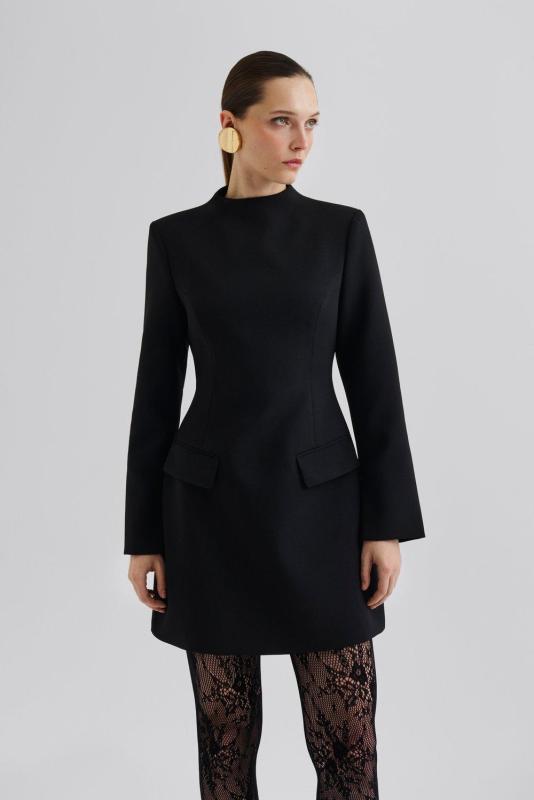 MALINA LEANNA HIGH NECK MINI DRESS