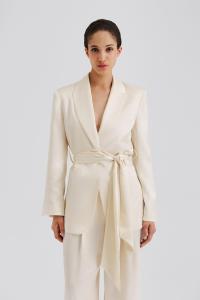 MALINA LIV SATIN WRAP BLAZER