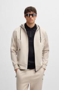 BOSS GREEN SAGGY RIB ZIP HOOD