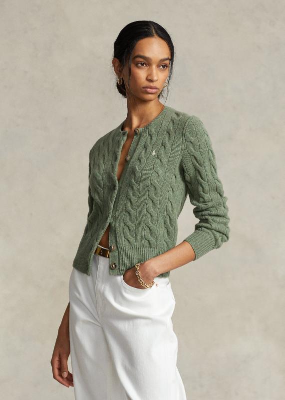 POLO W CABLE CARDIGAN
