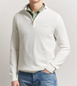 GANT COTTON PIQUE HALF ZIP