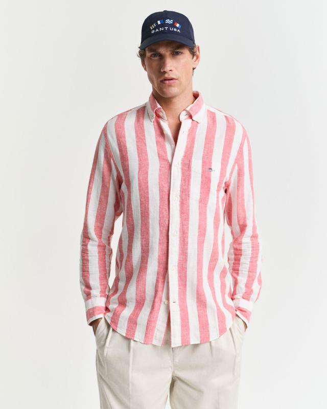 GANT COT/LIN STRIPE SHIRT