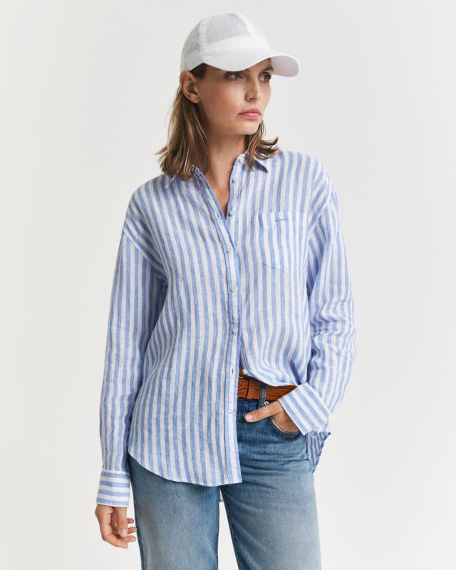 GANT W STRIPED LINEN SHIRT