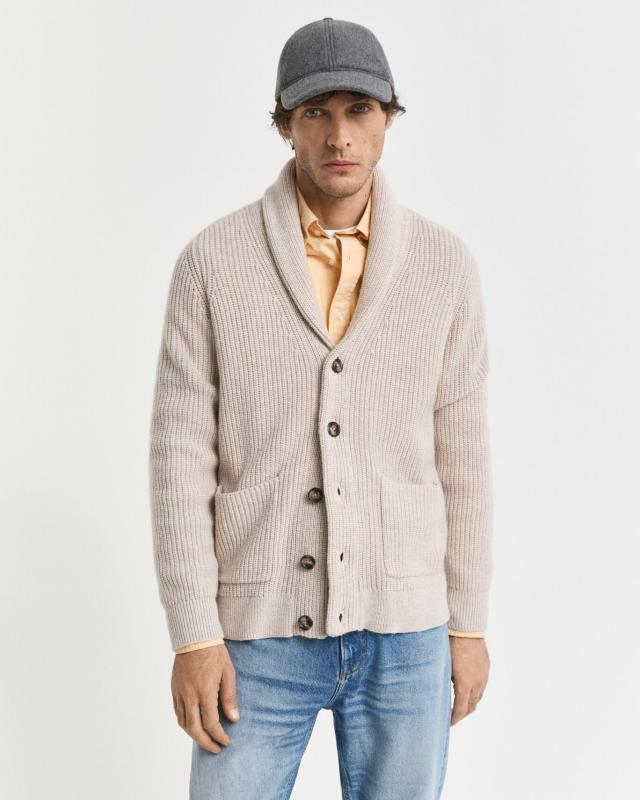 GANT SHAWL COLLAR CARDIGAN
