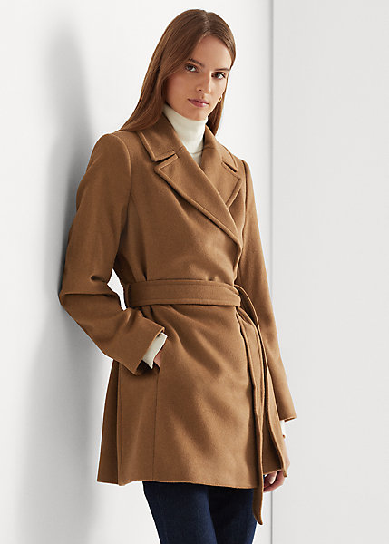 Ralph lauren belted hot sale wrap coat