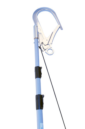 Telescopic 2-6m with removable 53mm hook EN795B