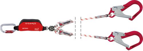 Fall Arrest Lanyard 2x1,0m Retexo Gyro Rope Sharp-Edge 130kg