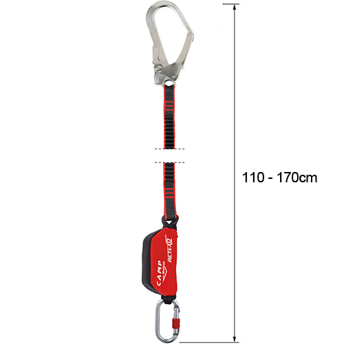 Falldämparlina 1,7m Retexo Elastic Sharp-Edge 130kg