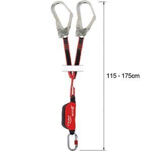 Fall Arrest Lanyard 2x1,75m Retexo Rewind Sharp-Edge 130kg