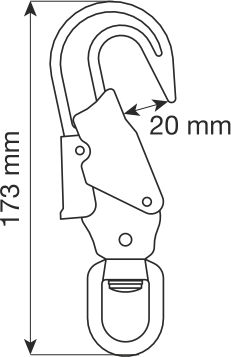 Safety Hook Swivel 23kN