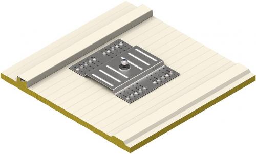 Base for trapezoidal sheet