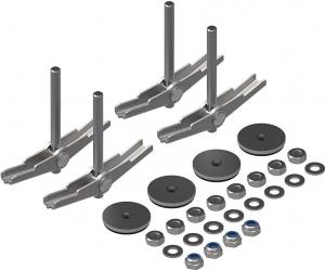 Monteringssats Trapetsplåt M10 Frp/4st Rostfri