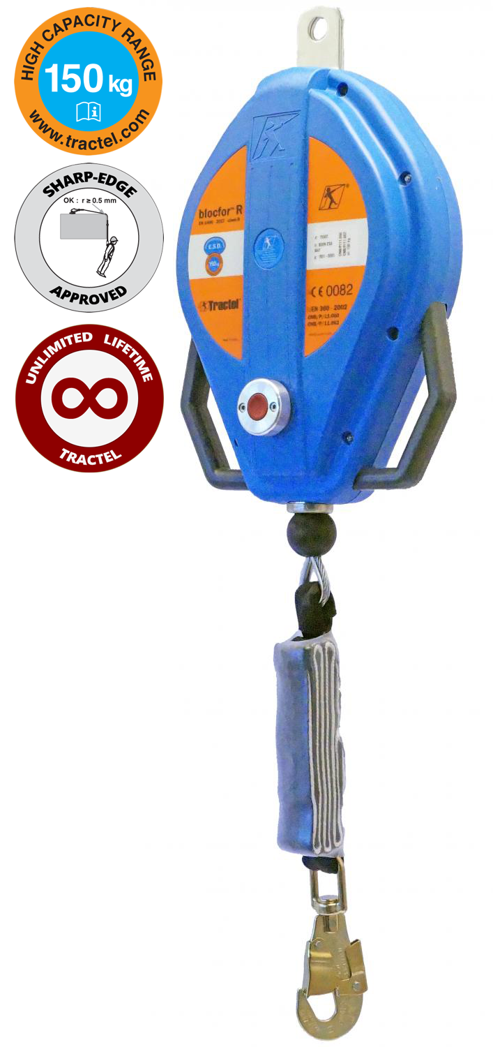 Fall Arrest Block 20m with retrieval winch Blocfor 20R ESD 150kg