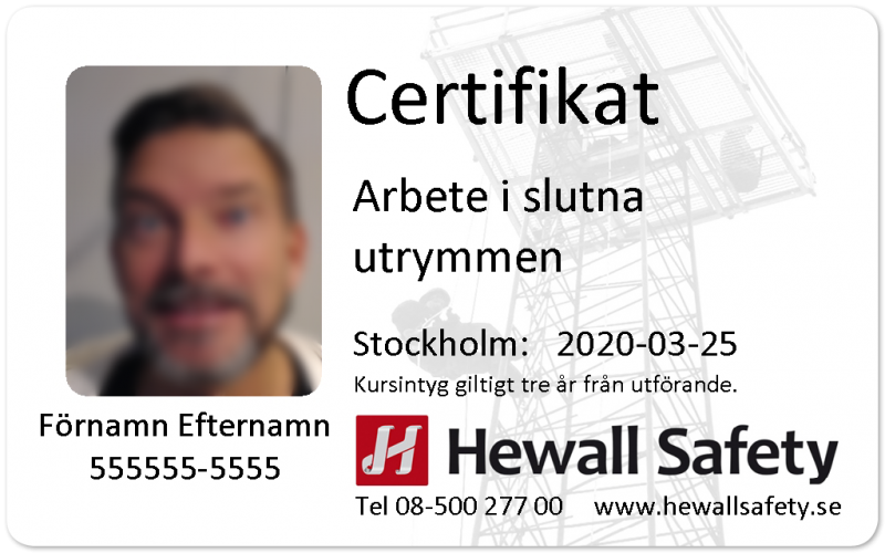 Extra intyg/certifikat