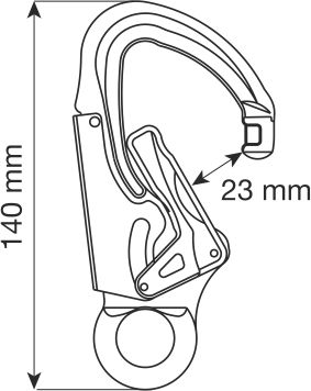 Safety Hook Hercules 23mm 30kN
