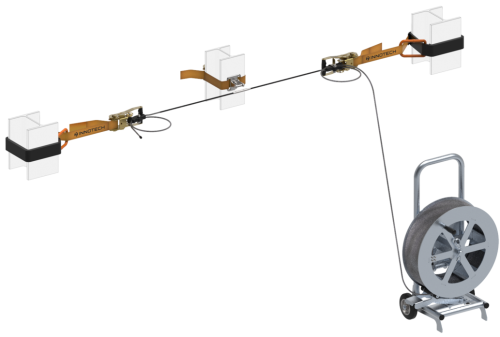 Temporary Endlock set with integrated shock absorber EN795B-C