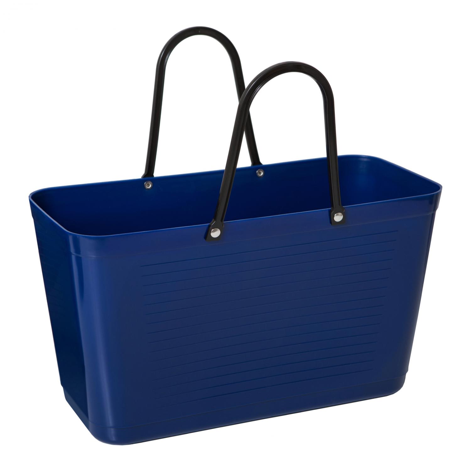 Blue plastic tote bag from Hinza - shopping bag, beach bag.