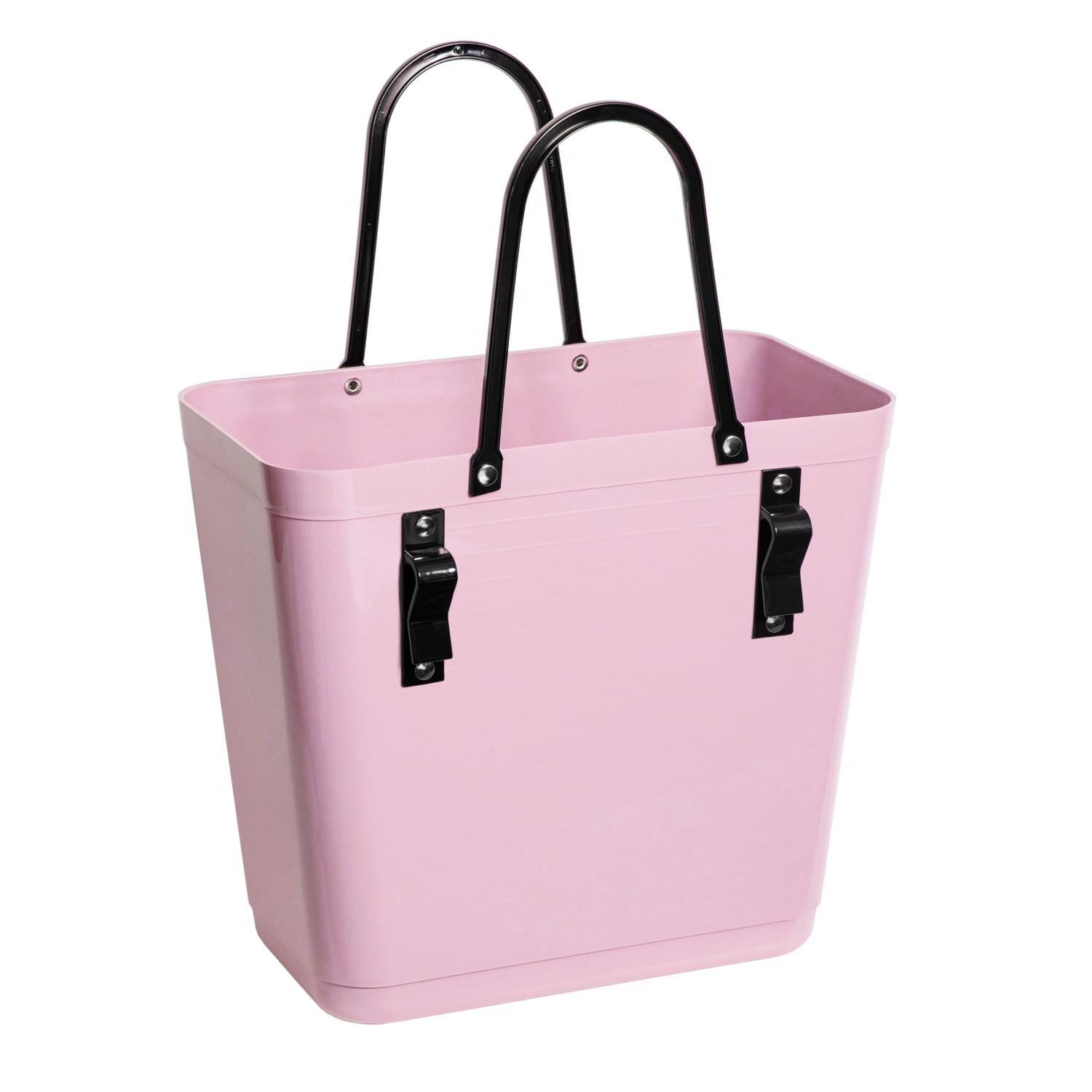 Hinza bag Tall with bicycle hooks, Dusty Pink - Recycled Plastic