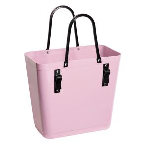 Hinza bag Tall with bicycle hooks, Dusty Pink - Recycled Plastic