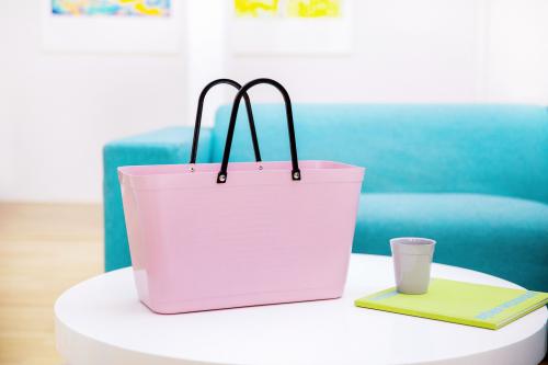 Hinza bag Large Dusty Pink - Green Plastic