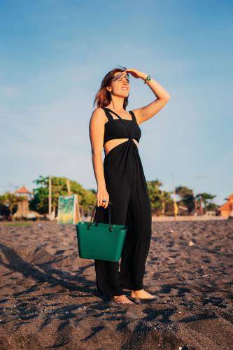 Hinza bag Small Dark Green - Green Plastic