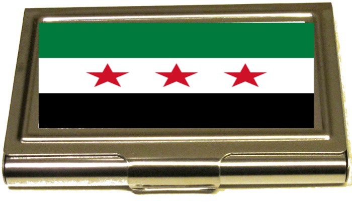 Syrien (gamla) flagga korthållare