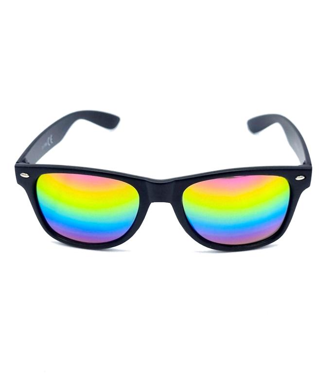 Black Retro Sunglasses Rainbow