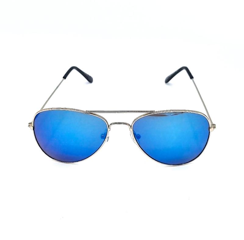 Pilot sunglasses Steel - Blue lenses