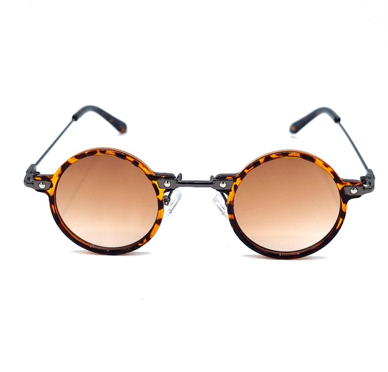 Round sunglasses Rage - Leopard frame with brown lenses