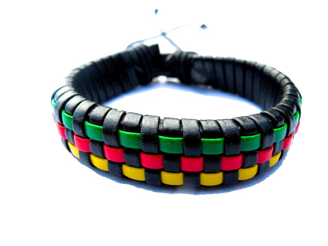 Rasta bracelets - leather