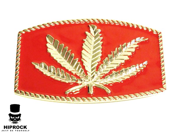 Belt Buckle - Marijuana Leaf