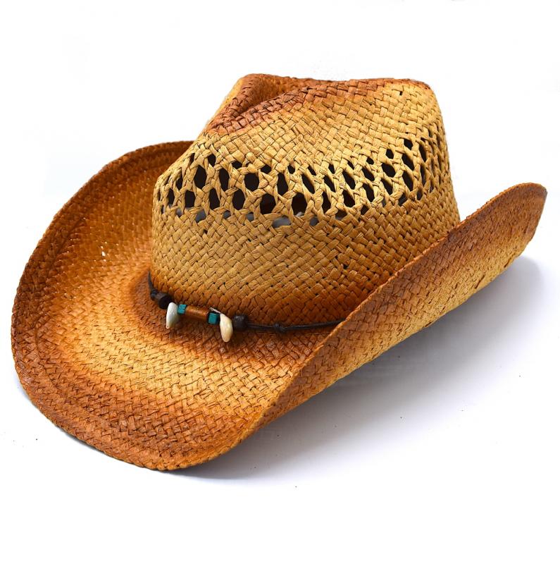 Cowboyhatt pärlor och snäckor - handgjord hatt