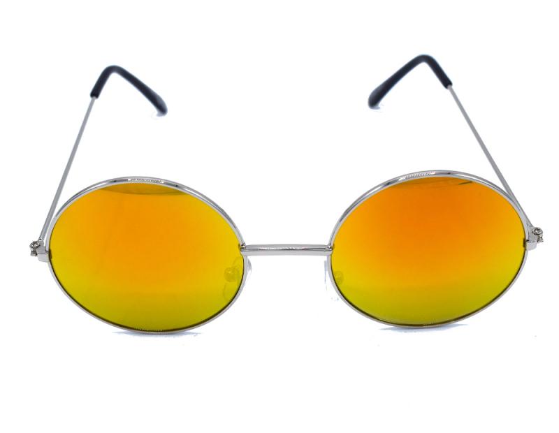 ROUND EXIL SUNGLASSES - YELLOW/RED
