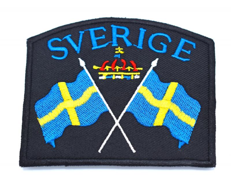 SVERIGE FLAGGOR TYGMÄRKE - STOR