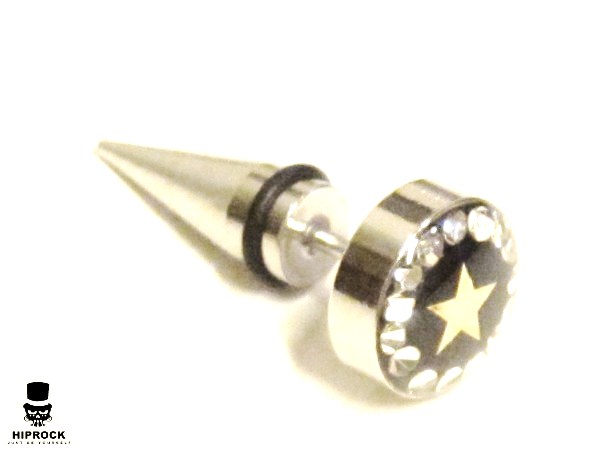 Fake Plug - Star with White Crystals