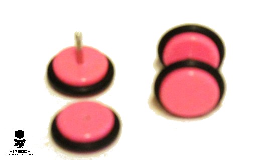 Fake Plug - Pink with Black Rubber Round About