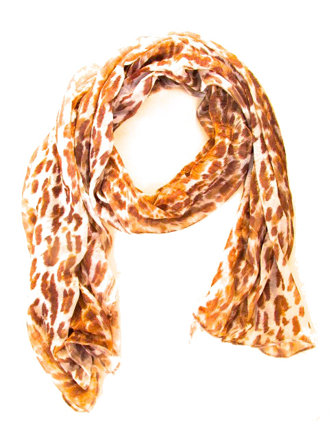 Scarf with Leopard designs