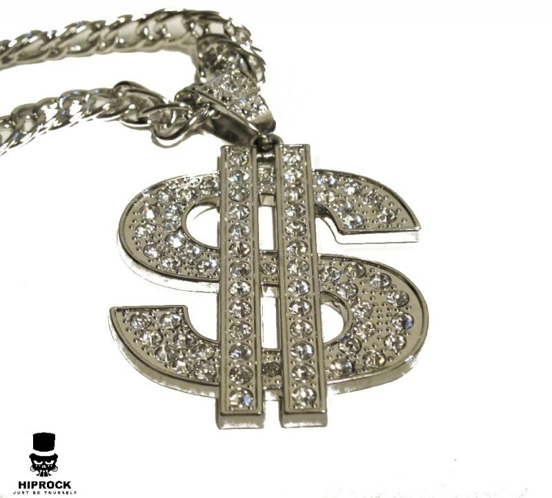 Necklace - Iced Dollar