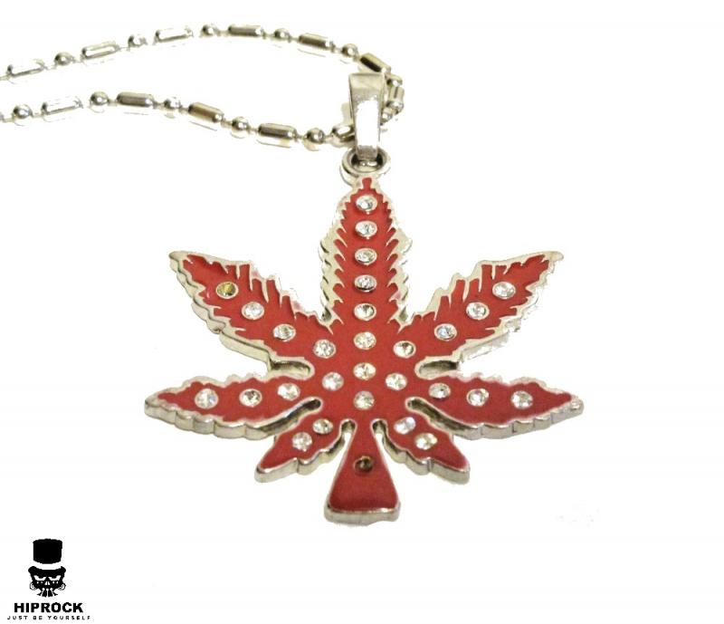 Necklace - Weed Iced Red